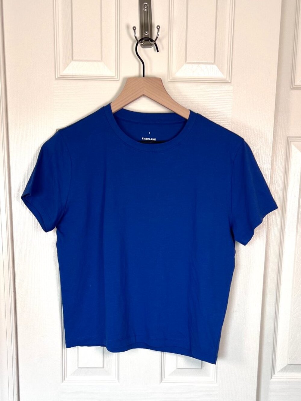 Everlane The Box Cut Tee in Essential Cotton Estate Blue SZ S NWOT